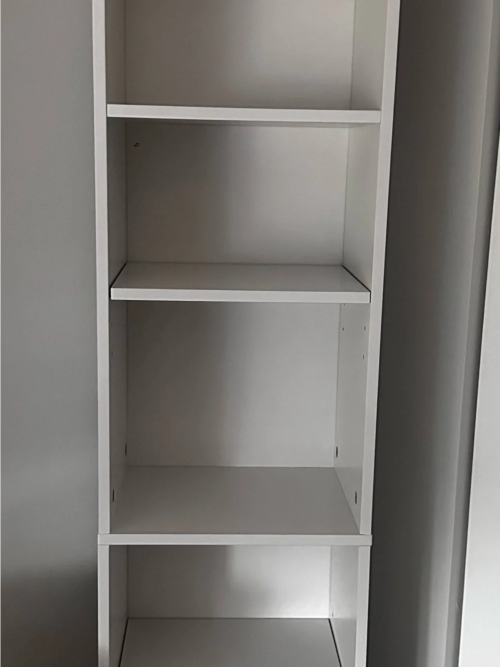 White Narrow 8-Tier Wall Bookcase